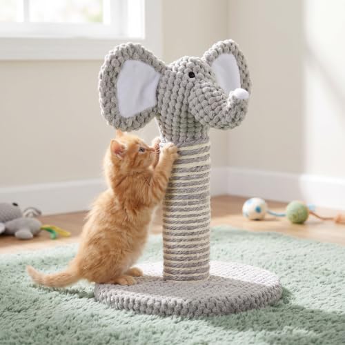 Poste para rascar gato pequeño forma elefante miniatura 2