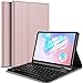 Produktbild IVSO Tastatur Hülle für Samsung Galaxy Tab S6 10.5, [QWERTZ Deutsches], Ultradünn Ständer Schutzhülle mit magnetisch abnehmbar Tastatur für Samsung Galaxy Tab S6 SM-T860/T865 10.5 2019, Rosegold
