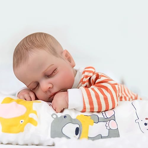 Fancci 20 Inch Reborn Baby Dolls Sleeping, Realistic Newborn Baby Doll Girl, Lifelike Soft Cloth Body That Look Real, Soft Weighted Gift for Christmas or Birthday for Kids Age 3 + "
