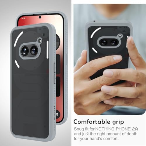 KAPAVER Thermoplastic Polyurethane Impulse Back Cover Case For Nothing Phone 2A 5G / Nothing Phone 2A Plus 5G (Gray)