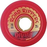 Divine Road Rippers 75mm 78a Red Skateboard Wheels (Set Of 4)