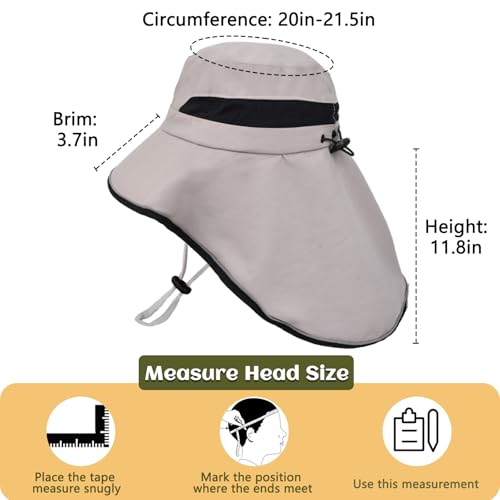 Kids Sun Hat UPF50+ Sun Protection Boys Bucket Hat Summer Girls Beach Hats with Neck Flap Adjustable Fishing Safari Hat2