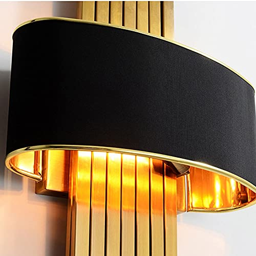 Applique murale design or noir E14 avec ampoule incluse pour luminaire chic - 5