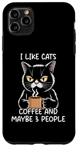 I Like Cats Coffee And Maybe 3 People �X�}�z�P�[�X iPhone 11 Pro Max �p
