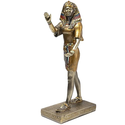 lachineuse - Estatua faraón 31 cm - Dios Egipcio - Figura Decorativa egipcia Antigua - Figura de Objeto Egipcio - Busto Egipcio Dorado - Idea de Regalo Original - Decoración Interior