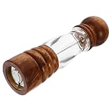 COMPUKAS Manuelle Pfeffermühle und Transparentem Acryl Kleine Nachfüllbare Salzmühle Kompaktes Küchengewürzgerät für Pfeffer Bohnen und Kaffeebohnen Leicht und Wiederverwendbar