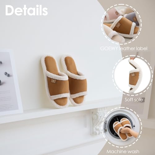 Image of GOEWY Cross Band Slippers for Women with Cozy Memory Foam Machine Washable | Open Toe Summer Cute Slipper,Soft Black House Shoes Slides,Indoor Outdoor Non-Slip Slip On,Gifts for Women Ladies Her Mom