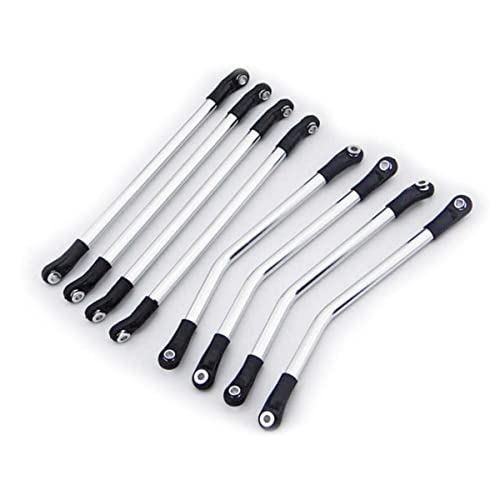 Hot Racing RCS8000P08 Aluminum Silver 4-Link Set - Axial Wraith and Ax10 Ridgecrest