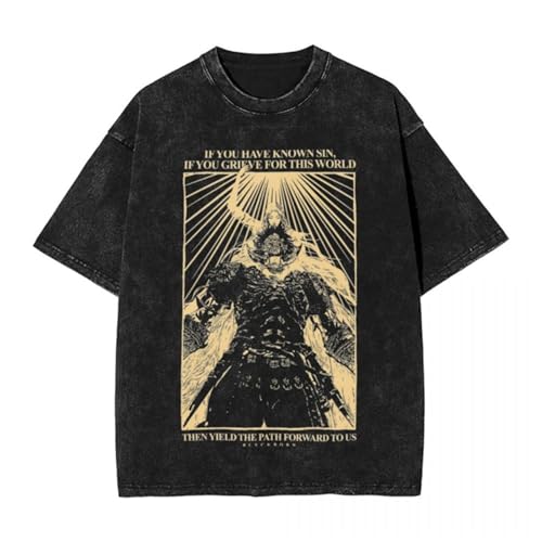 Elden Ring T-Shirt Mit Zitat If You Have Known Sin | Vintage-Look, Gaming Streetwear Für Echte Fans (4,S)