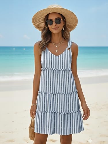 Image of Disamer Summer Dresses for Women 2026 Sundresses Vacation Sleeveless Beach Swimsuit Cover Ups Spring Outfits Casual Sun Dress