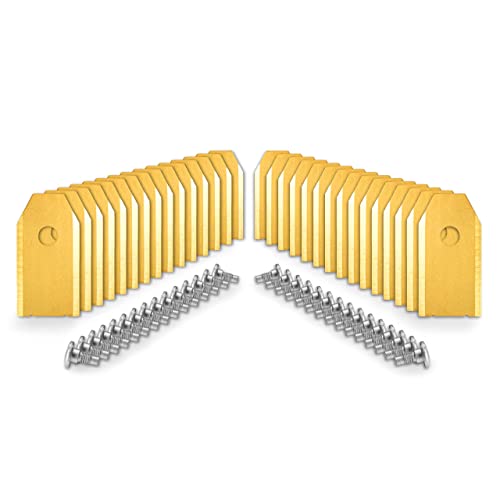 lohag® 30 cuchillas de titanio para robots cortacésped con tornillos para Husqvarna Automower, Gardena, Yard Force - accesorios ideales - cuchillas de recambio para cortadoras de césped