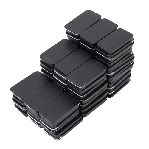 Jectse Boîte à Tôle Rectangulaire avec Petits Conteneurs en Tôle 60 Pièces pour le Baume à Lèvres et la Mémoire de Bonbons