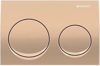 Geberit Flush Plate | Round | Alpha 20 series | 115.040.QA.3 | 2 years warranty | Front Actuation Dual Push Plate for Geberit Concealed Tank | Compatible with Concealed Flush Tank (Red Gold)