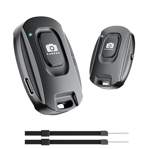 2 Pack Bluetooth Camera Remote Shutter for iPhone & Android, Rechargeable by Voinap - Used condition - US$10.84