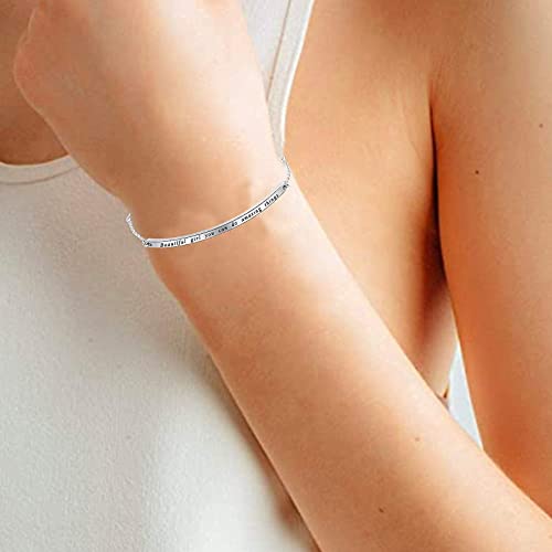 Iohupci Sterling Silver Bracelet Gift For Women Girl Daughter Sister Mother Friends - Engraved Inspirational Charm Bracelets Adjustable Bangle Jewelry (Beautiful Girl You Can Do Amazing Things) #TOP4