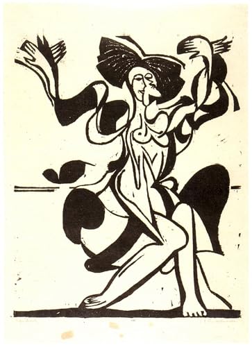 La danse Mary Wigman Kirchner toile modern peinture décoration salon grand format 60x90