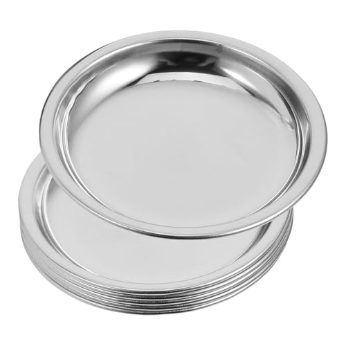 JOINPAYA Juego de 6 Platillos de Báscula de Acero Inoxidable 201, 6 CM de Diámetro Fondo Plano, para Pesaje de Gemas de Imitación y Medición en Laboratorio