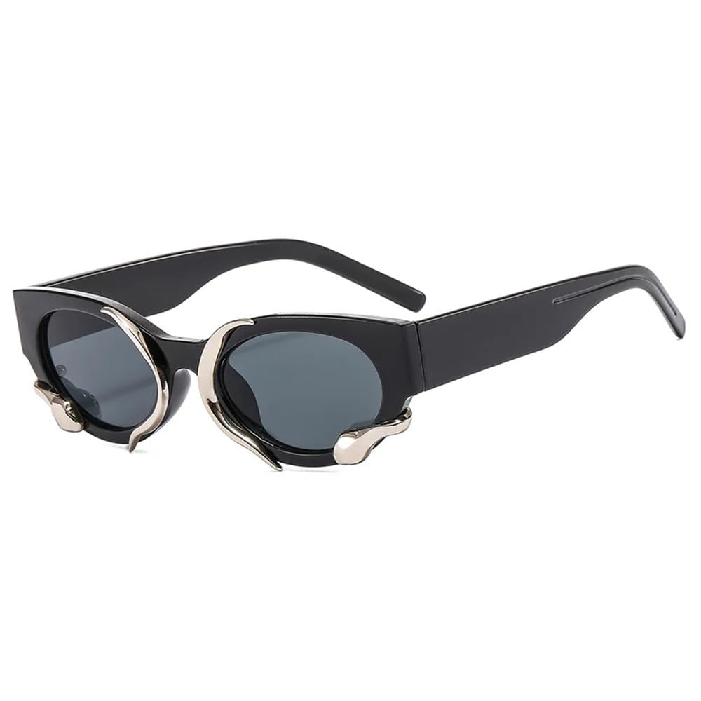 Modne okulary przeciwsłoneczne w owalnej ramce, vintage, damskie, spor