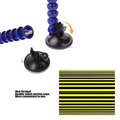 Image of Reflector Line Board Paintless Dent Repair Kit with Yellow Stripe and Adjustable Holder for Auto Dent Checking Line Board Tools Dent Removal