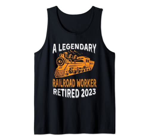 Legendaria fiesta de jubilación del trabajador ferroviario jubilado 2023 Camiseta sin Mangas