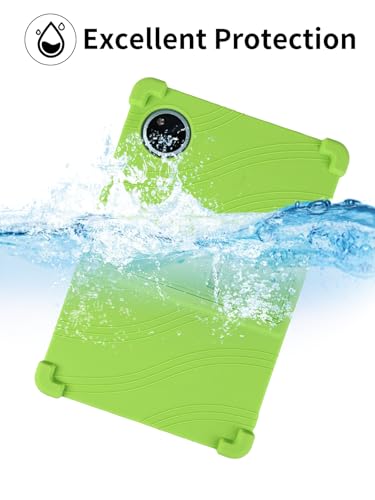 Étui en silicone DOOGEE Tab A9+ vert de 11 pouces avec support - 5