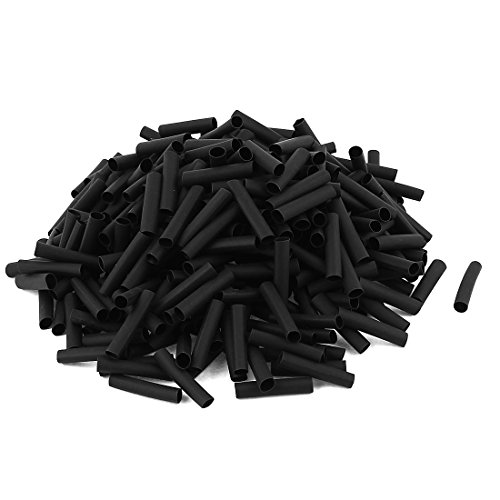 Gaine thermorétractable 5mm noire en polyoléfine de 30mm pour isolation fil de câblage