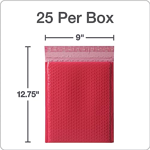 Quality Park Bubble Mailers, 8.5 x 11 Shipping Envelopes, Water Resistant Red Poly Padded Envelopes, Redi-Strip Peel Off Closure, 25/Box (QUA85869) by Quality Park - Image 7