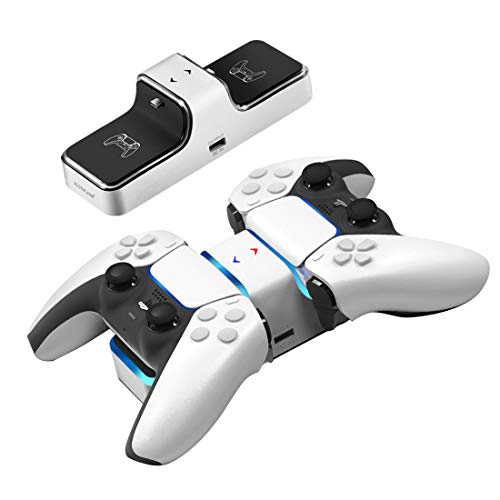 Newest Ps5 Controller Charger, Dual Usb Type C Fast Playstation 5 Charging Station Dock With Led Indicator, Safety Chip Protection, For Sony Dualsense Controller, Wakeyboo #TOP10
