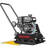 TOMAHAWK Vibratory Plate Compactor Tamper with Poly Pad and Wheels for Dirt, Asphalt, Gravel, Soil...