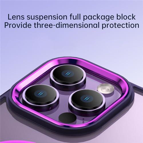 Étui de téléphone de support de bague de doigt de luxe iPhone 14 transparent rigide - 4