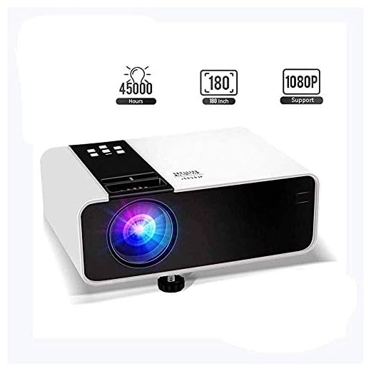 YCQY Mini videoprojektor, projektor stöder 1080P inbyggda dubbla högtalare 7500 Lux bärbar kompatibel TV-stick/Hdmi/USB/Av/DVD f (projektorer)