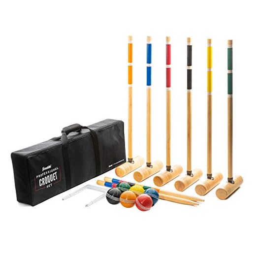Franklin Sports Croquet Sets, Includes Wood Mallets and Stakes, All Weather Balls and Metal Wickets, Carry Case Included, Professional