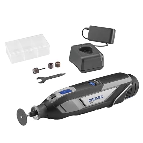 Dremel 8240 Cordless Rotary Tool 12V, Multitool Kit with 5 Accessories, Variable Speed 5,000-35,000 RPM (2024 New Model)