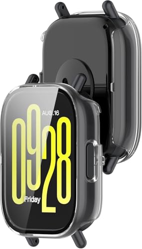 Capa compatível com Redmi Watch 5 Active capa protetora de vidro temperado, capa protetora de vidro