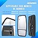 NOVAPARTS Left & Right Passenger Side Door Mirror for 2007-2023 ISUZU NPR, NPR-HD, NQR, NRR & 2008-2023 Chevy GMC W3500, W4500, W5500 Truck- Outside View Mirror Replaces # 8980493140, 8980493150 Black