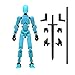 MerryXD T13 3D Action Figure,Assembly Completed Dummy Nova Titan Lucky 13 Action Figure 3D Printed Multi-Jointed Movable Toy Grow in The Dark Blue