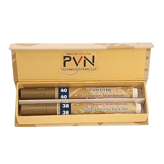 PVN DYNE Pen 38 & 40 Dynes/cm [Popular Value Pack] for Surface Tension-Treatment Measurement,Pack of 2, Reddish Pink