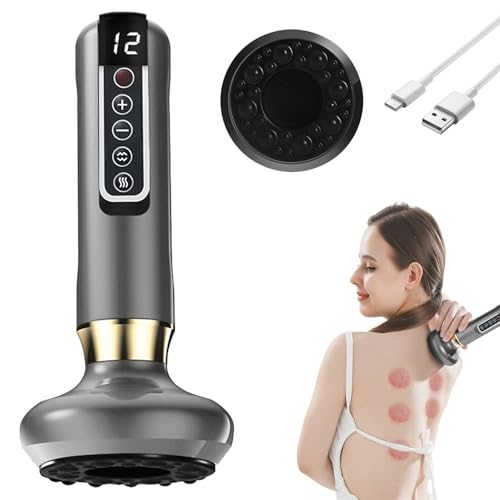 Cellulite Massager Tool,12 Suction Modes Electric Handheld Massagers,Body Sculpting Vacuum Cellulite Machine,Rechargeable Anti Cellulite Massager for Waist Neck Arm Leg