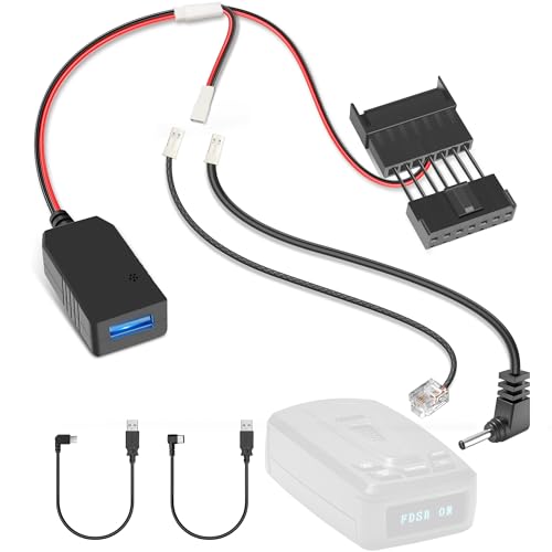 Gonifeto Radar Detector Power Cord Adapter,(7Pin Type-B) Compatible with Toyota,Ford,Subaru,Honda,Nissan,Lexus,Infiniti with Economy Mirror, Connect to Rearview Mirror, RJ11 DC3.5 Radar Charger Cable