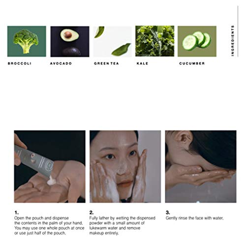 Juice To Cleanse Powder Wash 1.2G 30Ea - Natural Corn Starch & Papaya Enzyme Powder Facial Scrub & Pore Clean Cleanser, Washes Off Dead Skin Cells, Vegan, Paraben Free #TOP3