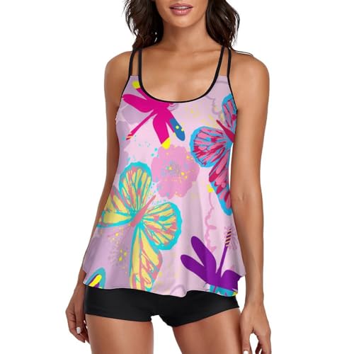 Tankini papillon et libellule avec short : votre robe de plage pour sublimer vos journées d'été