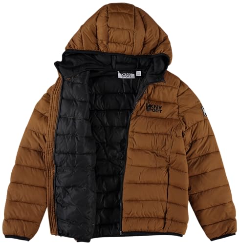 Image of DKNY Boys Puffer Jacket - Midweight Insulated Wind Water Resistant Hooded Puffer Winter Coat - Quilted Winter Jacket for Boys