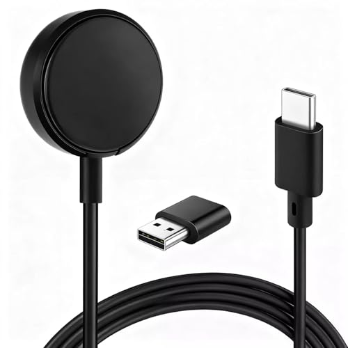 Cargador para Samsung Galaxy Watch 7/Ultra/6/6 Classic/5/5Pro/4/4 Classic/3 Active 2/Active 1, Magnético Inalámbrico Cable de Carga USB Repuesto para Samsung Reloj (120cm)