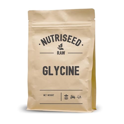Nutriseed Glycine Powder 1kg (Unflavoured) - 100% Pure Glycine Powder, Plays Key Role in Everything from Neurotransmission to Synthesis of Creatine, No Additives, Vegan & Vegetarian Friendly
