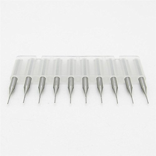 3.175Mm Carbide End Mill Engraving Bits Cnc Pcb Machinery 0.5Mm Cutting Pack Of 10 #TOP5