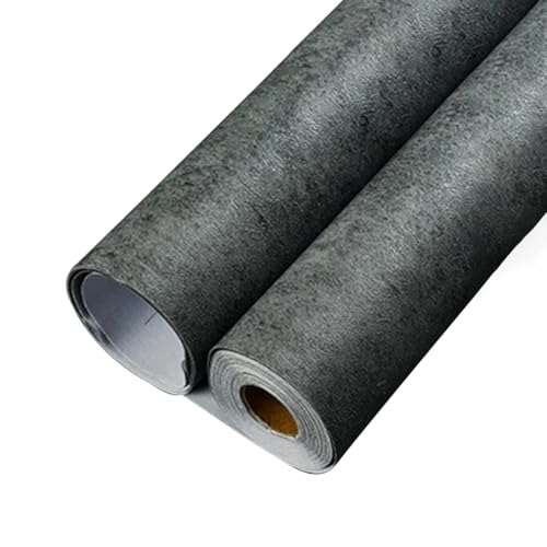 Papier peint gris ciment rouleau autocollant renovation sans colle - 2
