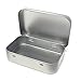 Zanzpc 24 Pack Metal Rectangular Empty Hinged Tins Box Containers Mini Portable Box Small Storage Kit, Home Organizer, 3.75 by 2.45 by 0.8 Inch Silver