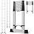 RRXIMHTT Telescoping Ladder 12.8/15.5ft Telescoping Extension Ladder, Stainless Steel Folding Telescopic Ladder with Locking Mechanism Bearing 330lbs 12.8FT