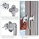 AUTOUTLET Fenstergriffe abschließbar, 4pcs Fenstersicherung Kinder Fensterschloss Aluminium in Stiftlänge 35mm, abschliessbarer Fenstergriff mit 8 Schlüsseln für Fenstertür Balkontür usw(Grau)