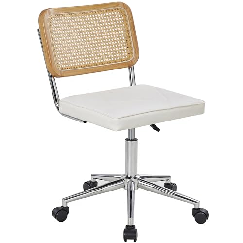 VECELO PU Leather Swivel Office Chair with Wheels